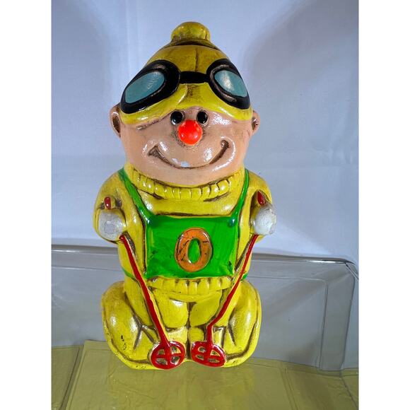 Rare Vintage Happy Sad Skier Bank - Picture 2 of 16